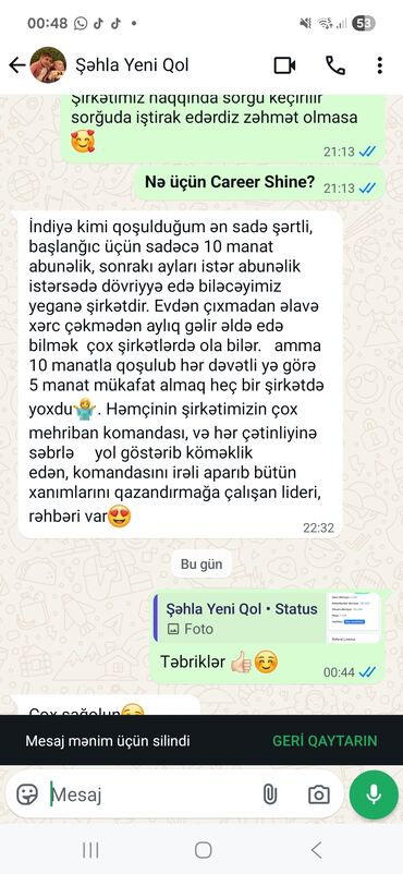 Başqa xidmətlər: Career Shine şirkəti tərəfindən təklif olunan bu üzvlük proqramı