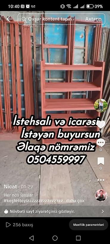 masin elektriki: Metal lesaların istehsalı və icarəsi - Modul tipli metal iskele — 2