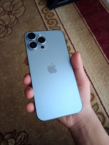 опиративная память: IPhone 13 Pro Max, Колдонулган, 256 ГБ, Sierra Blue, 80 %