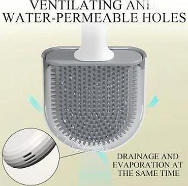 Ostali proizvodi za kuću: Silikonska WC četka sa zidnim držačem - Materijal glave: meki TPR — 13