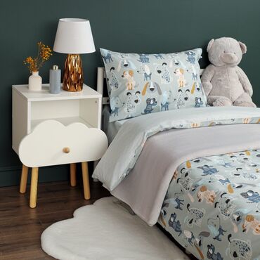 Uşaq otağı üçün pastel dəstləri və digər tekstil məhsullarının