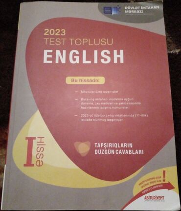 i̇ngilis dili kitabı: Inqlis dili test toplusu 2023 1hissə 1, 2 dəfə işlədilib satıram