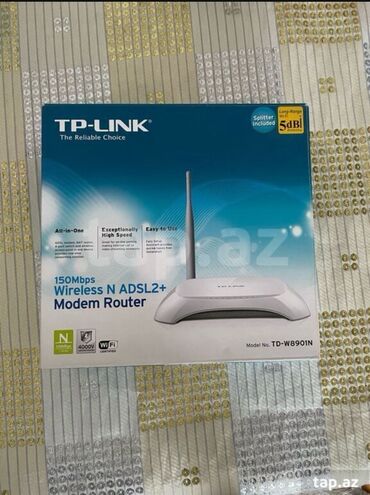 Modemlər və şəbəkə avadanlıqları: TP-Link TD-W8901N ADSL2+ modem-routeri ev və ya kiçik ofis üçün ideal