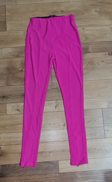 zara cigaret pantalone: L (EU 40), color - Pink, Single-colored