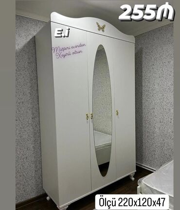 шкаф железный офисный: Yeni, 3 qapılı Düz dolab, Qarderob, paltar dolabı