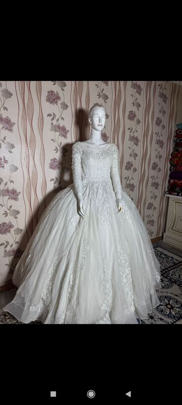 Свадебные платья: Свадебное платье, One size, Б/у — 8