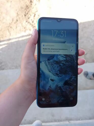 redmi note 10 t qiymeti: Redmi 9A, 32 ГБ, цвет - Голубой, Отпечаток пальца, Две SIM карты