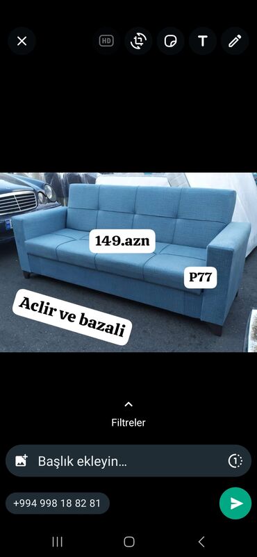 Sifarişlə divanlar: Divan, Parça, Bazalı, Açılan, Kitab — 2