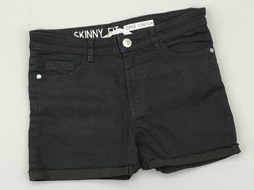 crop top czarny na ramiączkach: Shorts, H&M, 11 years, 140/146, condition - Very good