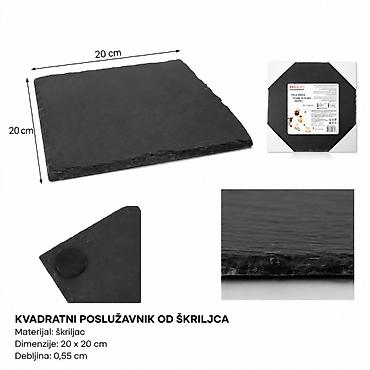 KMT Skuare Slate Placemat 2407357 Kvadratna podloga/poslužavnik od