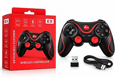 coxlu oyun: Simsiz oyun pultu (Wireless Controller) Qara-qırmızı dizayna malik bu — 1