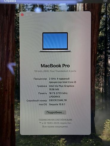 Ноутбуки: Ноутбук, Apple, 16 ГБ ОЗУ, Intel Core i5 — 6