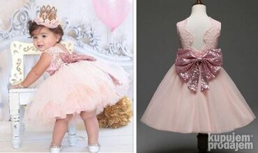 Haljine: Svecana haljina haljine za bebe decu decijaHALJINA + velika mašna — 3