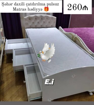 Masa və oturacaq dəstləri: Çarpayı yeni tək nəfərlik