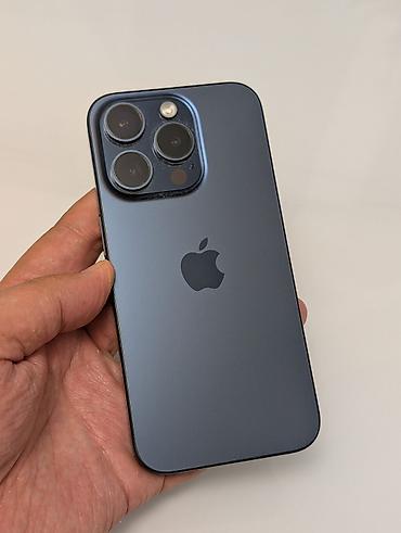 poco x 2: IPhone 15 Pro, Б/у, 256 ГБ, Blue Titanium, Защитное стекло, 92 % — 1