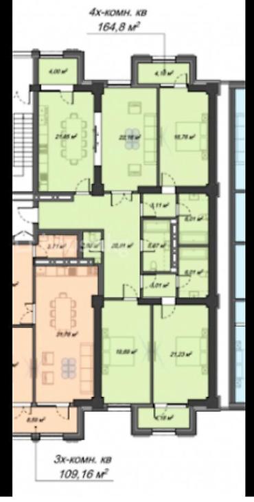 avangard квартиры: 4 комнаты, 164 м², 3 этаж, ПСО (под самоотделку) — 2