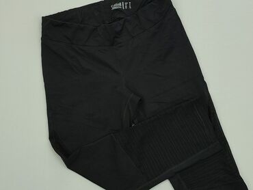 Spodnie 3/4 M (EU 38), stan - Bardzo dobry, wzór - Jednolity kolor, kolor - Czarny