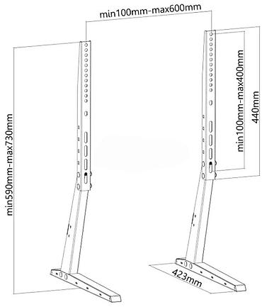ps4 igrice: Univerzalne nogice/postolje za TV – metalne, podesive visine - Par — 10