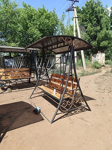 мебели ош: Садовые качели Металл, Со спинкой, С крышей — 5