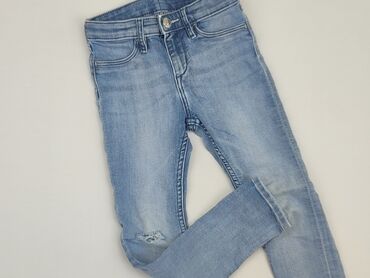 black jeans white lining: Jeans, H&M, 4-5 years, 104/110, condition - Good