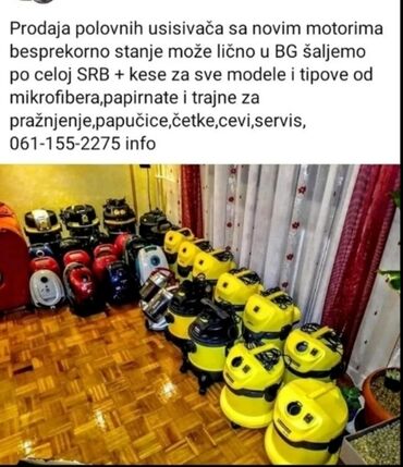 Klasični usisivači: Prodaja usisivača, kesa, motora, opreme sve za usisivače — 3