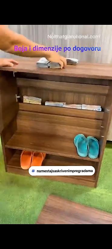 stvari od drveta: -Cipelarnik sa skrivenim pregradama se se moze izraditi od materijala — 4