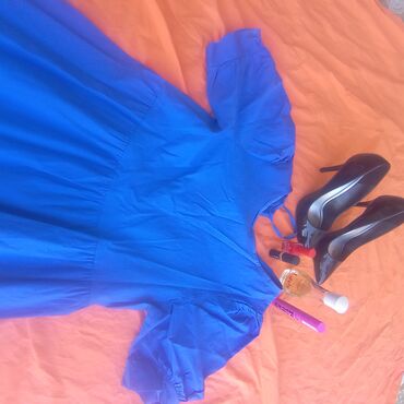 pantera haljine: H&M S (EU 36), color - Blue, Cocktail, Short sleeves