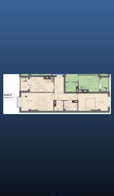 Продажа квартир: 2 комнаты, 65 м², Технопарк Элитка, 8 этаж, ПСО (под самоотделку) — 2