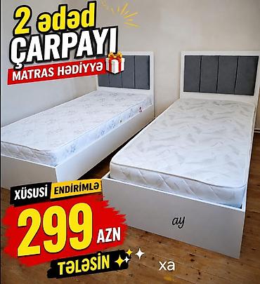 vagonka taxta: - 2 ədəd tək nəfərlik çarpayı dəsti - Rəng: ağ gövdə, boz yumşaq — 1