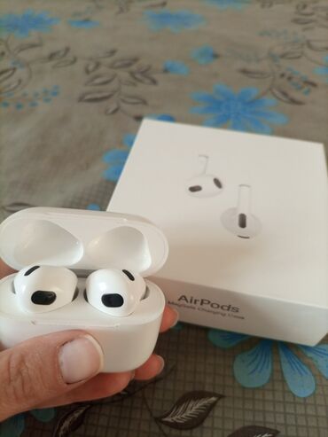 en ucuz airpods: Yeni Simsiz (Bluetooth) Qulaqcıqlar, Apple, rəng - Ağ