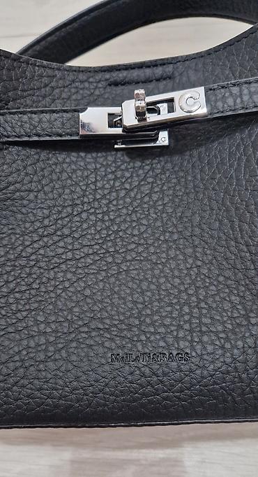 macbook canta: Qara dəri çiyin/əl çantası - Yenidir - Brend: MeiLeTi&BAGS - — 4