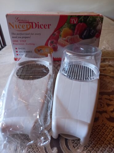 Tərəvəz doğrayanlar: Genius Nicer Dicer tərəvəz doğrayıcısı. Hər yeməyiniz üçün mükəmməl