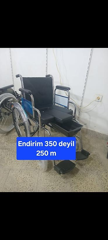arabası: Tualet qablı əlil arabası - Metallik möhkəm karkas, xrom örtüklü - — 1
