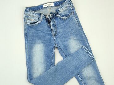 szare jeansy mom fit: Jeans, S (EU 36), condition - Very good