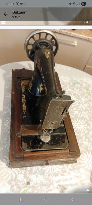 Qədim tikiş maşınları: Antik əl tikiş maşını – mexaniki, qollu (fırladılan) model -da lalafo.az — 3 Qədim tikiş maşınları: Antik əl tikiş maşını – mexaniki, qollu (fırladılan) model — 3