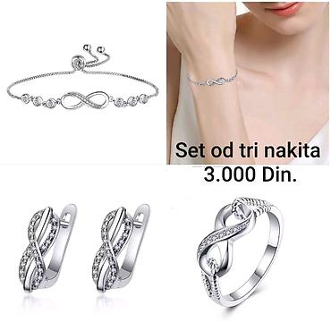 mona torba bez: Elegantni posrebreni set od tri komada nakita sa žigom S925 od — 1