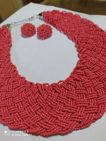 Наборы украшений: Ожерелье из бисера и серьги гвоздики,ручная работа,шикарно смотрится и — 24