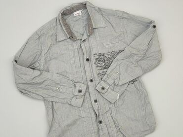 koszule marconi: Shirt 8 years, condition - Very good, pattern - Print, color - Grey