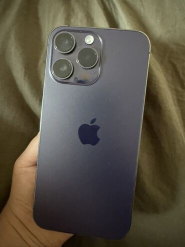 Apple iPhone: IPhone 14 Pro Max, Б/у, 128 ГБ, Deep Purple, Защитное стекло, Коробка, 86 %