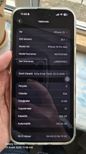 Apple iPhone: IPhone 15 Pro Max, 256 GB, Blue Titanium, Face ID -da lalafo.az — 4 Apple iPhone: IPhone 15 Pro Max, 256 GB, Blue Titanium, Face ID — 4