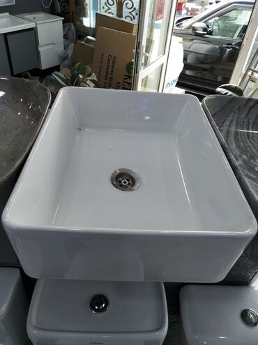 hamam ucun sushilka: Məhsul: Kvadrat forma masaüstü/lavaboüstü əl-üz yuma qabı - Material