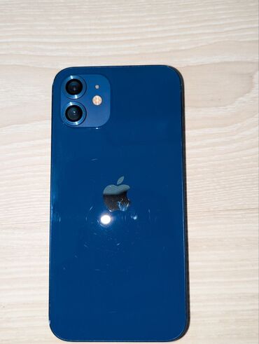 айфон sе: IPhone 12, Колдонулган, 128 ГБ, Pacific Blue, Каптама, 86 %