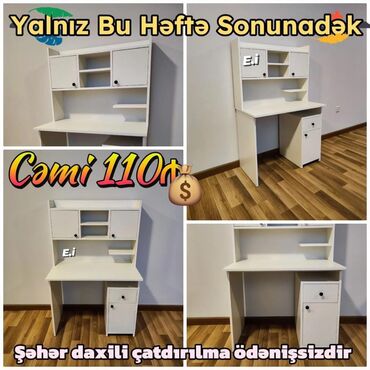 стеклянный кухонный стол: Yazı masası rəng seçimi var