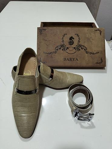 kis: Məhsul: BARYA kişi dəsti – klassik ayaqqabı və kəmər - Material: 100% — 1