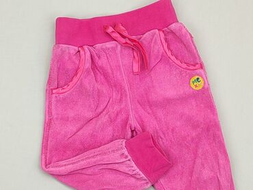 legginsy pudrowy roz: Spodnie dresowe, 9-12 m, stan - Dobry