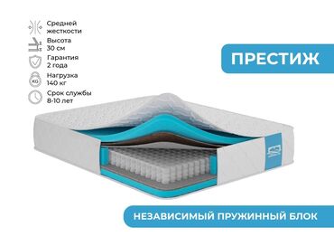 Матрастар: Матрас "Престиж" средней жесткости с независимым пружинным блоком