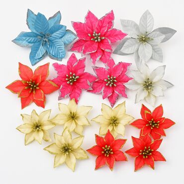 цветы сделаны из бисера: Декоративные цветы с блестками — набор из 8 головок. Искусственные