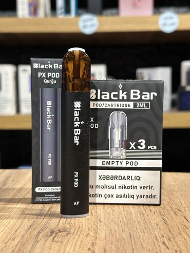 tap az sulu qelyan: Black Bar pod+kartric Pod: Ölçüləri:19.6*82mm Çəki:15 q Batereya