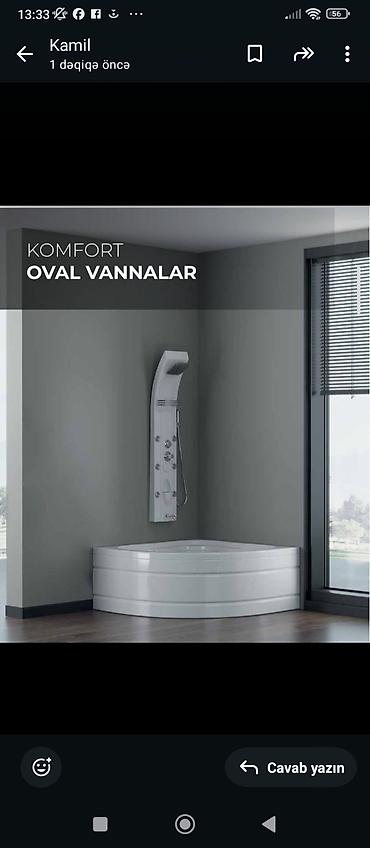 Duş poddonları: Oval vannalar və oval duşaltılar Məhsul təsviri: - Künc üçün nəzərdə — 9