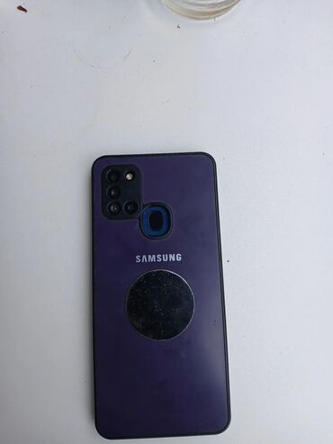 Nokia: Samsung Galaxy A21, цвет - Фиолетовый, Отпечаток пальца